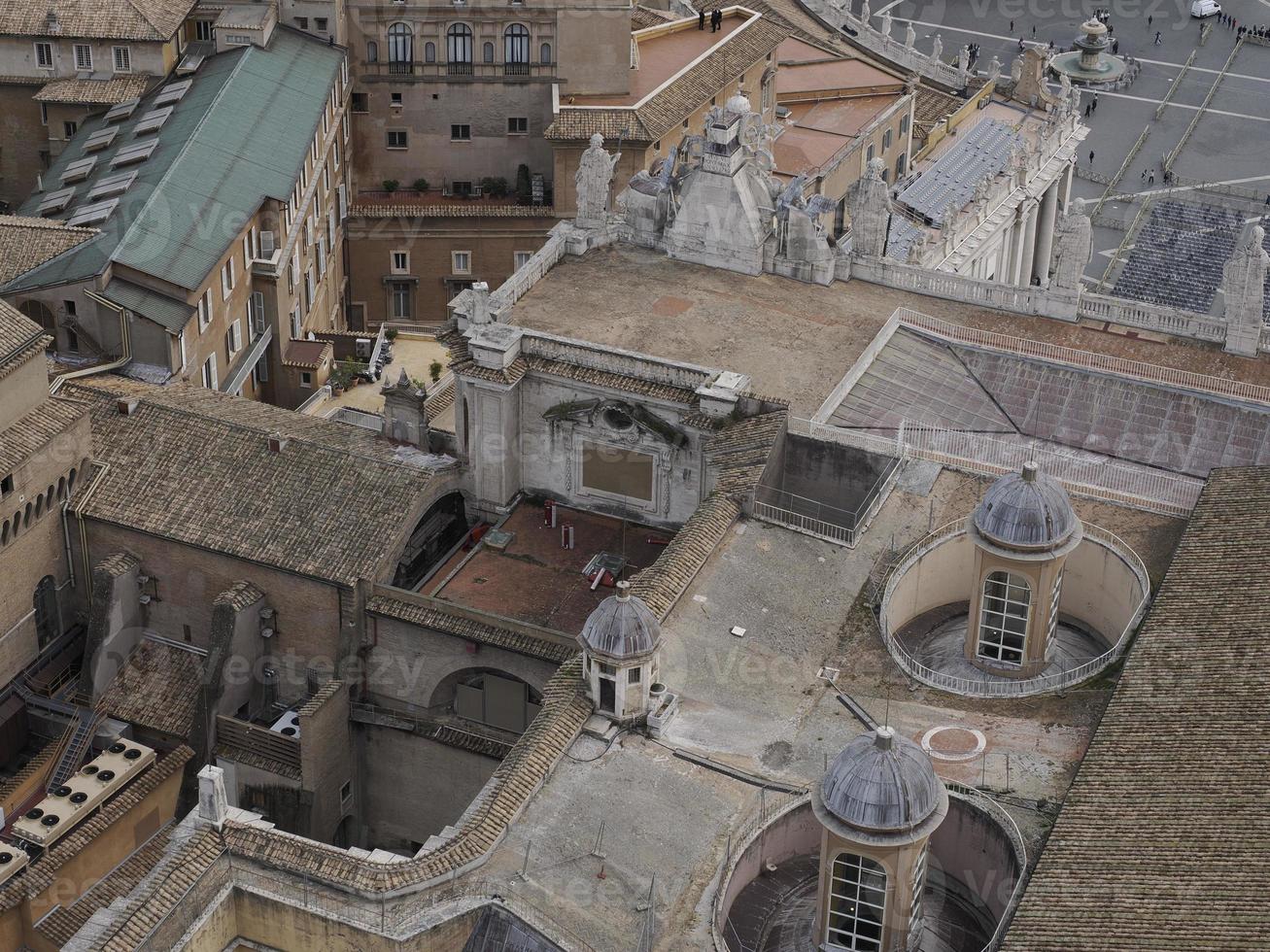 saint peter basilica rome view from rooftop photo