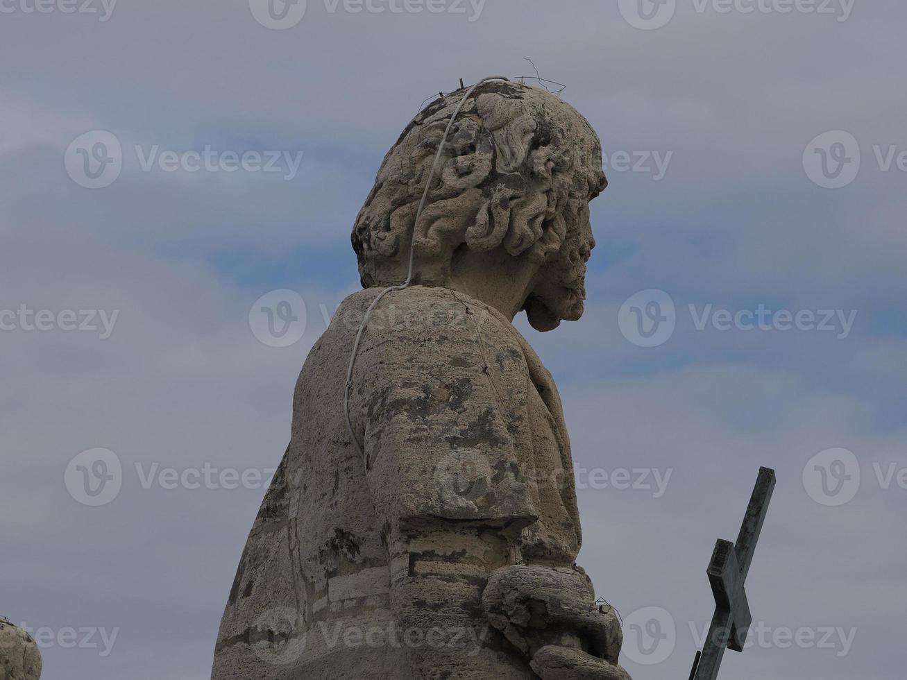 saint peter basilica rome view from rooftop statue detail photo