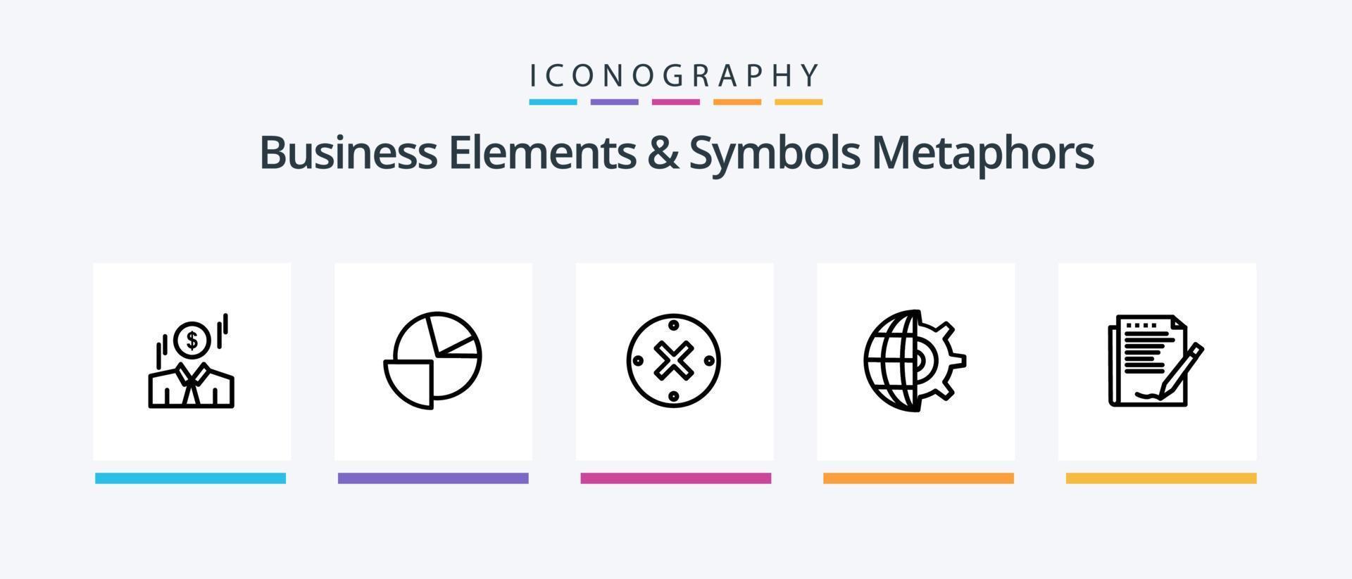 Business Elements And Symbols Metaphors Line 5 Icon Pack Including squard. user. poker. team. target. Creative Icons Design vector
