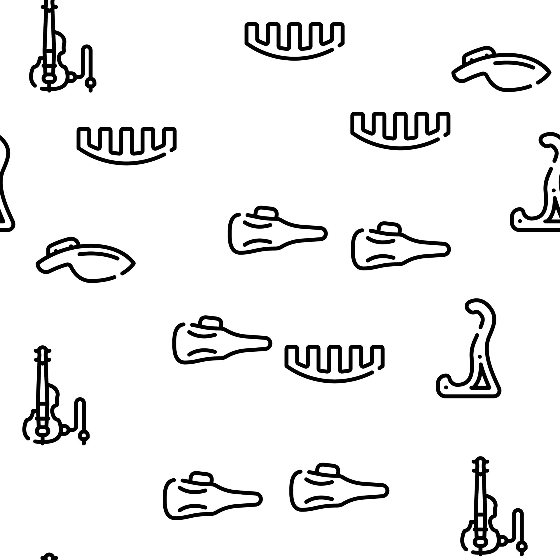 Violin String Musical Instrument Vector Seamless Pattern 17313647