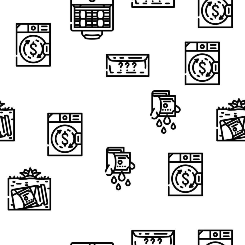 Corruption Problem Vector Seamless Pattern