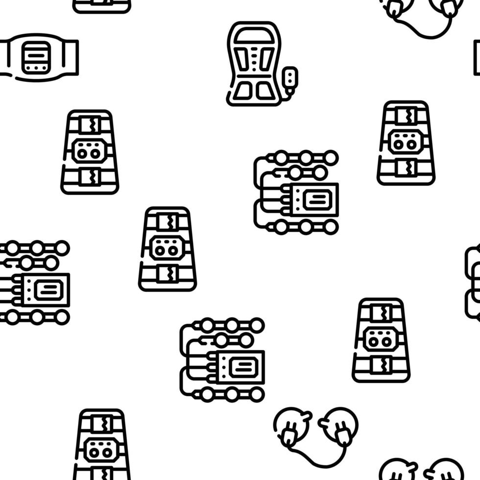 Ems Training Device Vector Seamless Pattern