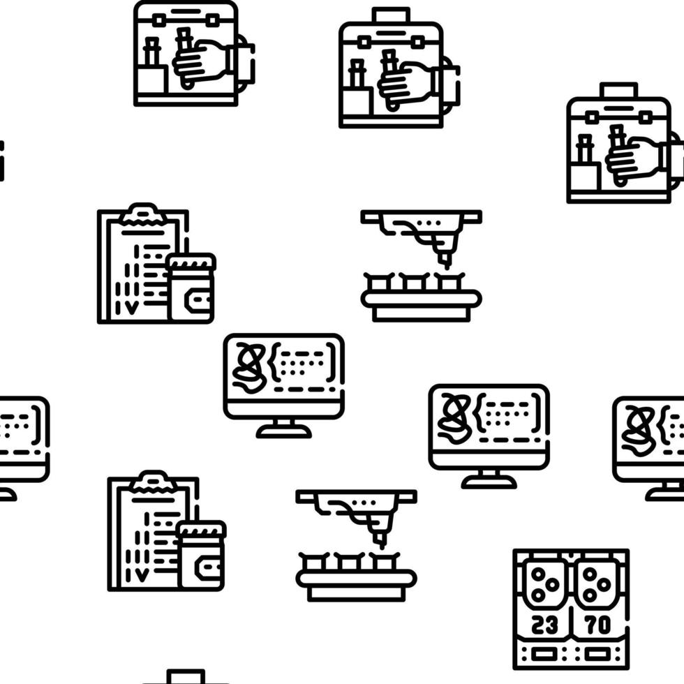 Vaccine Production Vector Seamless Pattern