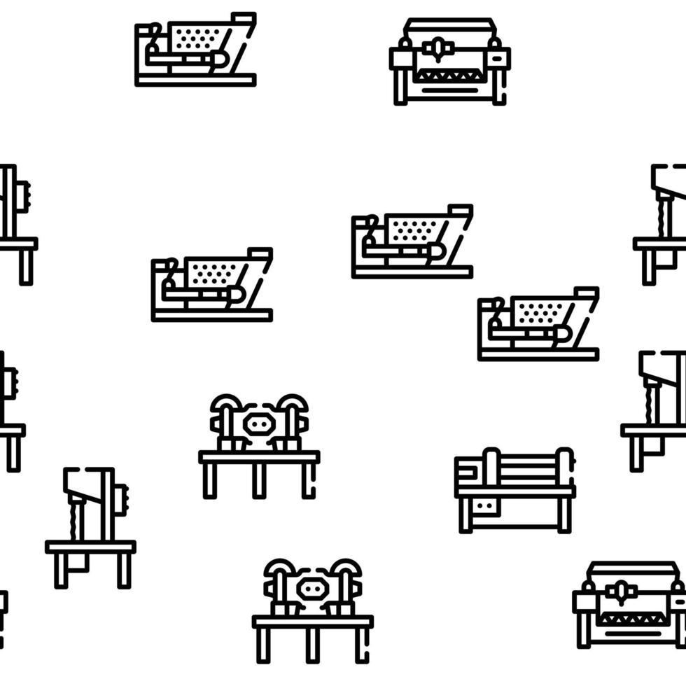 Industrial Machines Vector Seamless Pattern