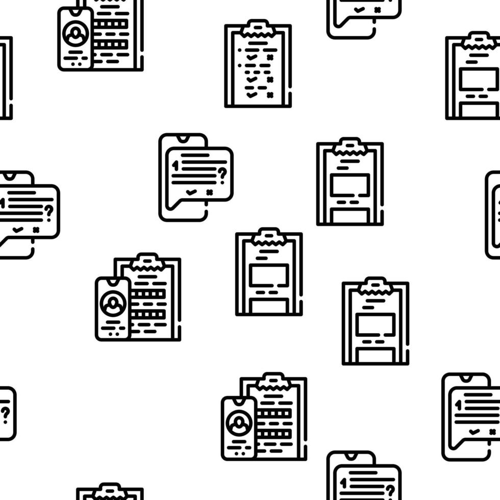 Call Center Service Vector Seamless Pattern