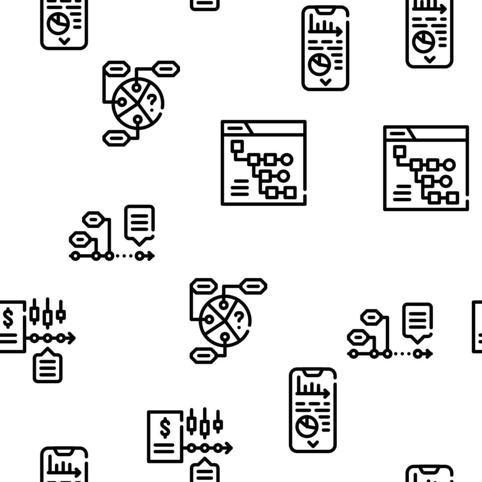 Data Analysis Diagram Vector Seamless Pattern