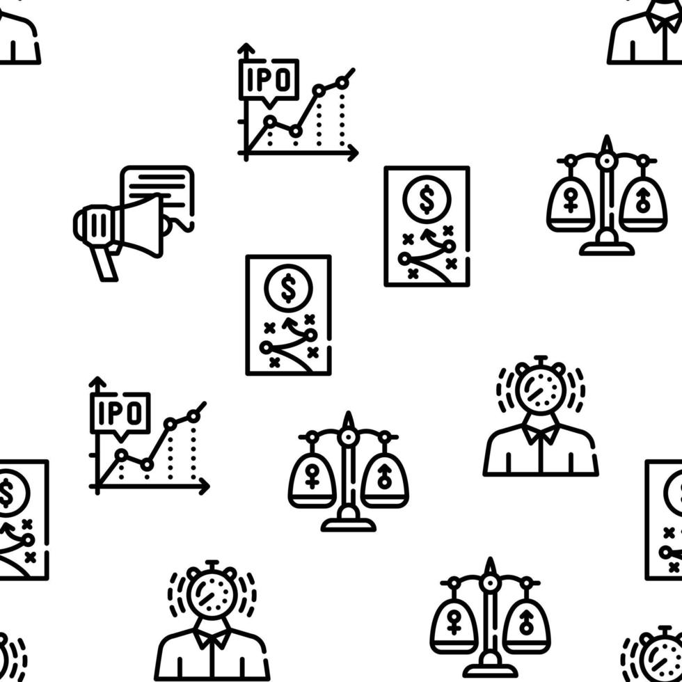 Business Situations Vector Seamless Pattern