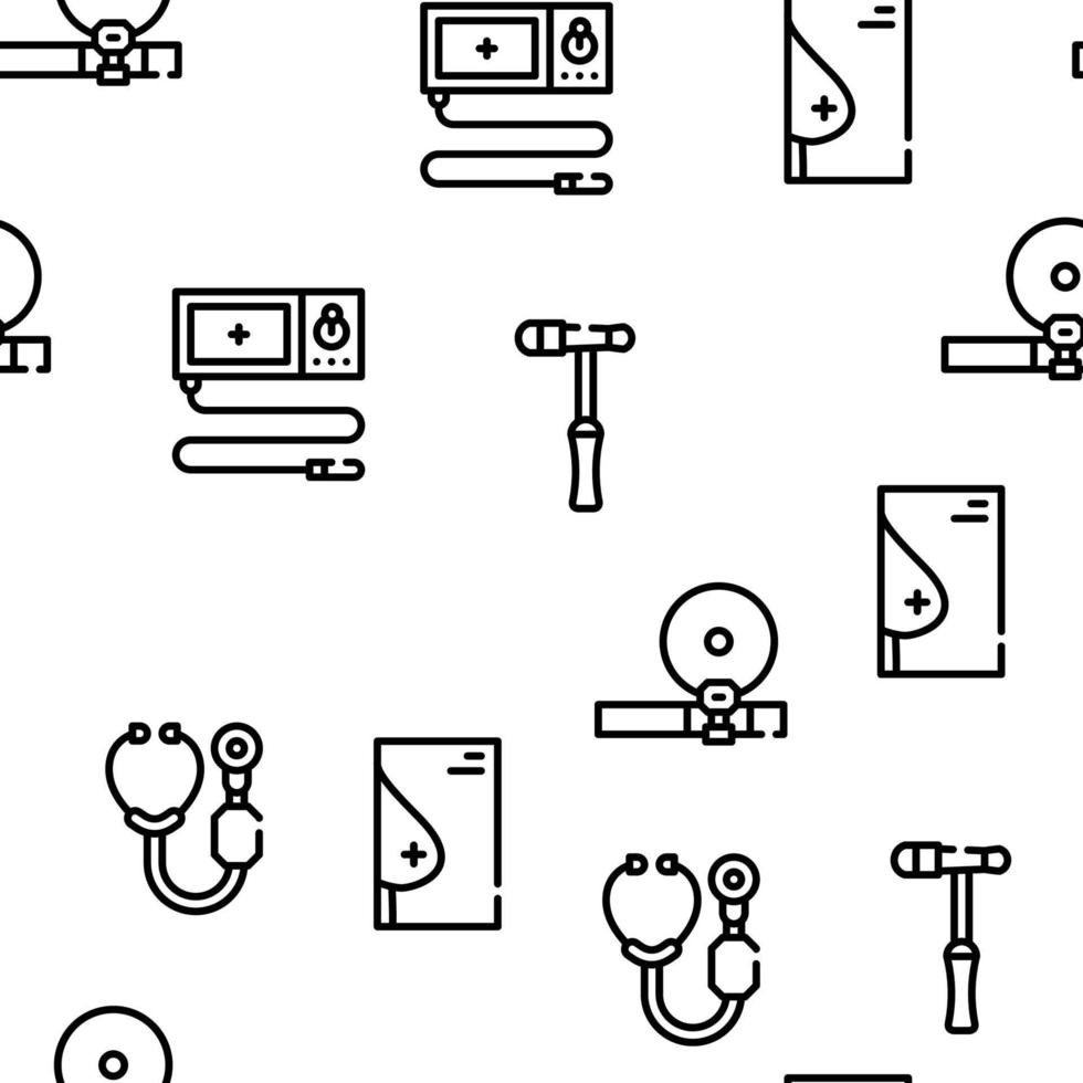 Medical Checkup Health Vector Seamless Pattern