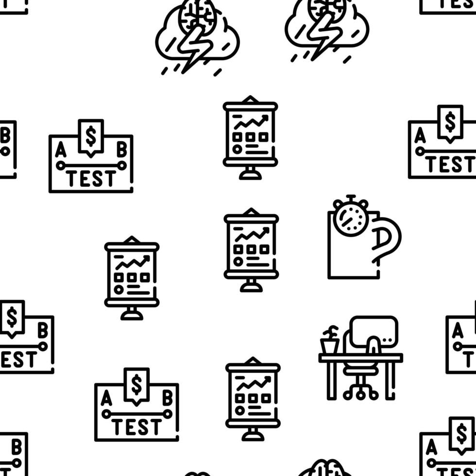 Business Situations Vector Seamless Pattern
