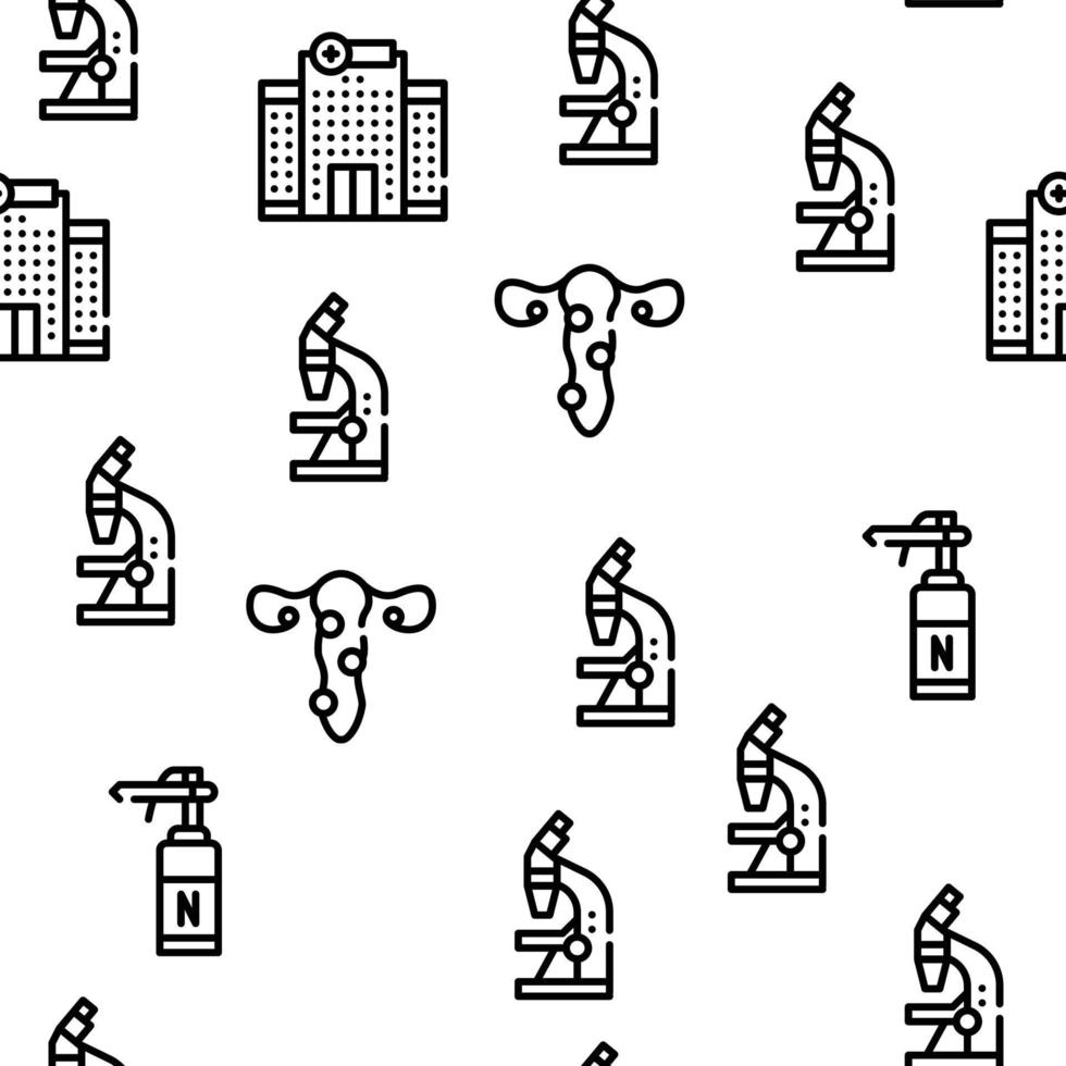 Gynecologist Treatment Vector Seamless Pattern