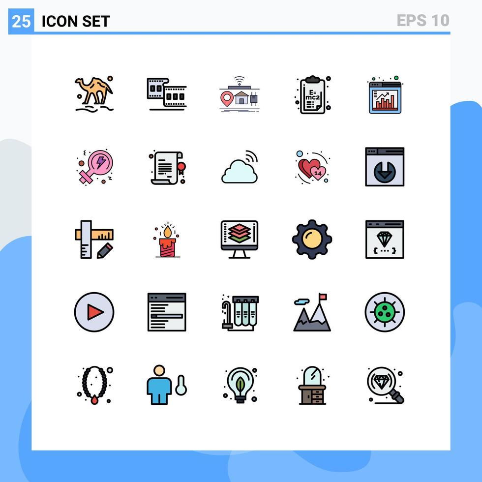 25 Creative Icons Modern Signs and Symbols of clip board formula strip chemistry of Editable Vector Design Elements