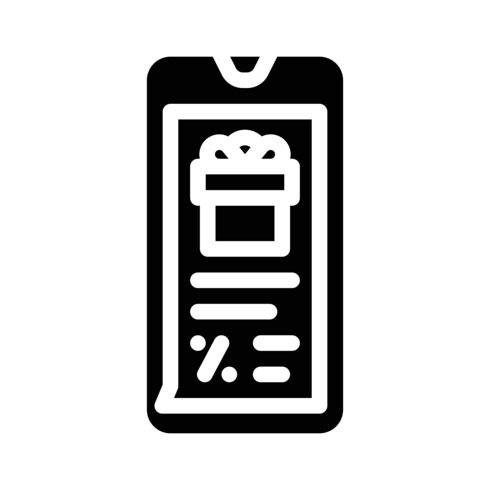 newsletter in messenger glyph icon vector illustration