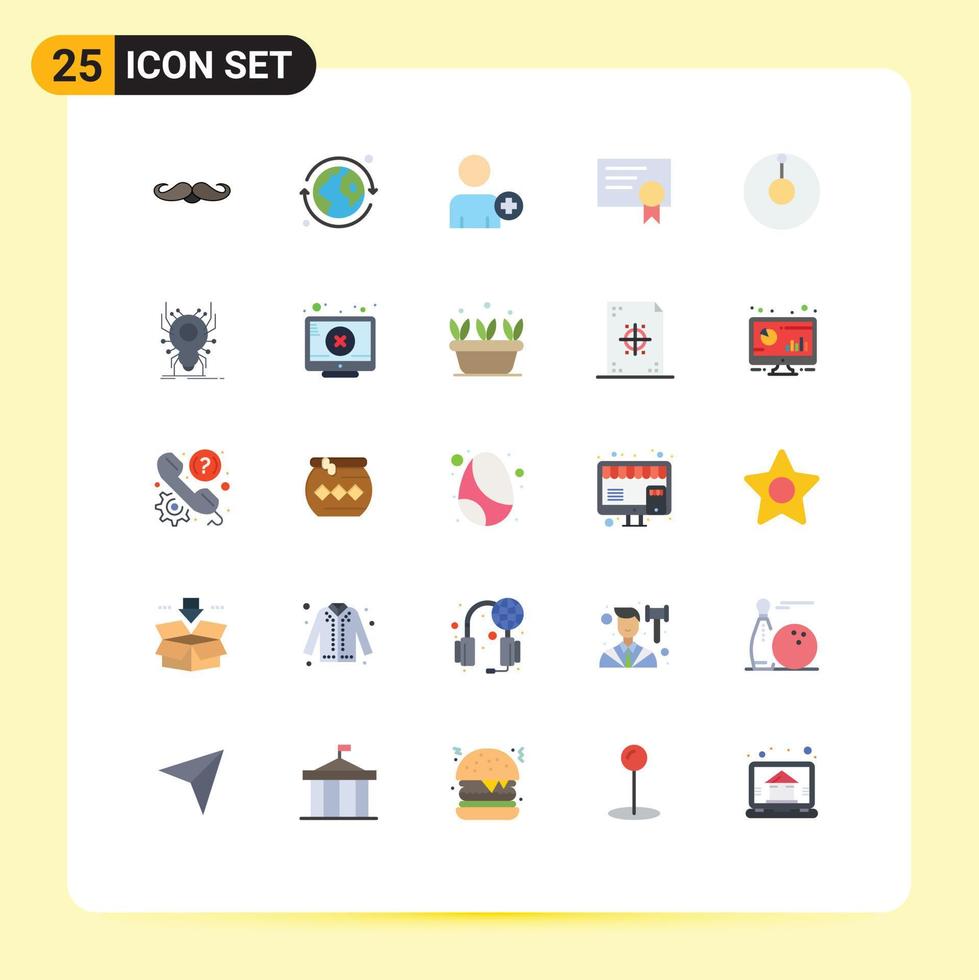 conjunto de 25 iconos de ui modernos símbolos signos para cenit de insectos agregar elementos de diseño de vector editables de diploma de astronomía