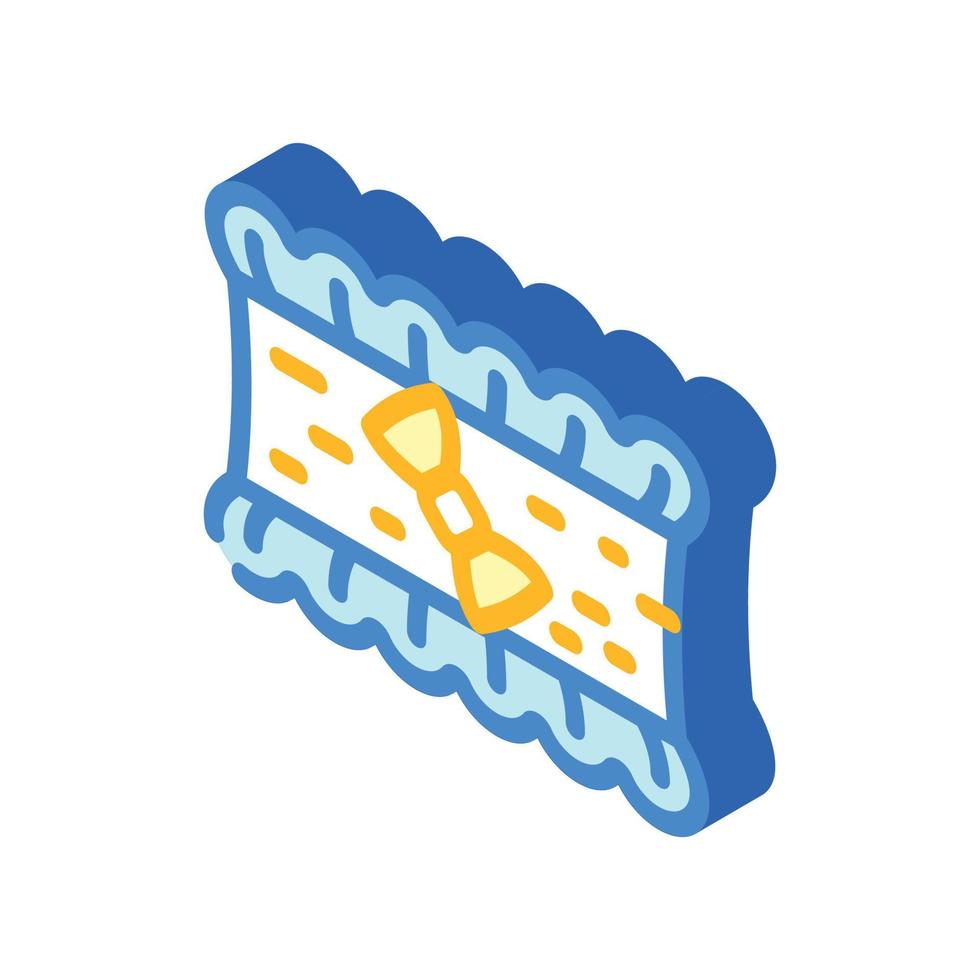 garter decorative accessory isometric icon vector illustration