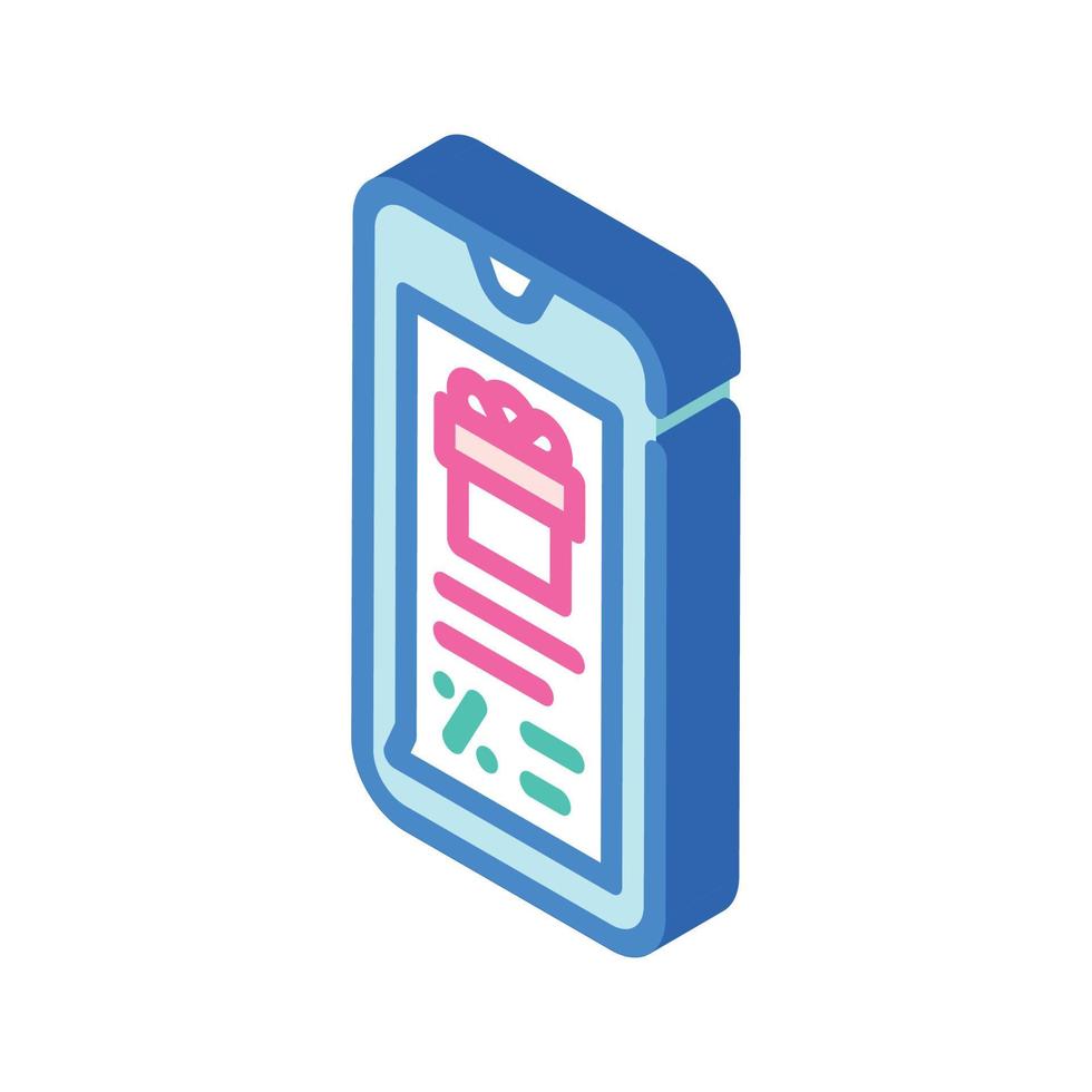 newsletter in messenger isometric icon vector illustration