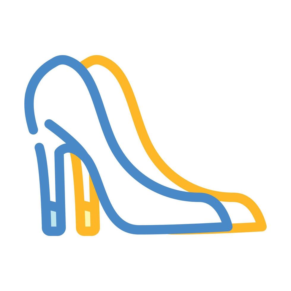 zapatos para novia color icono vector ilustración