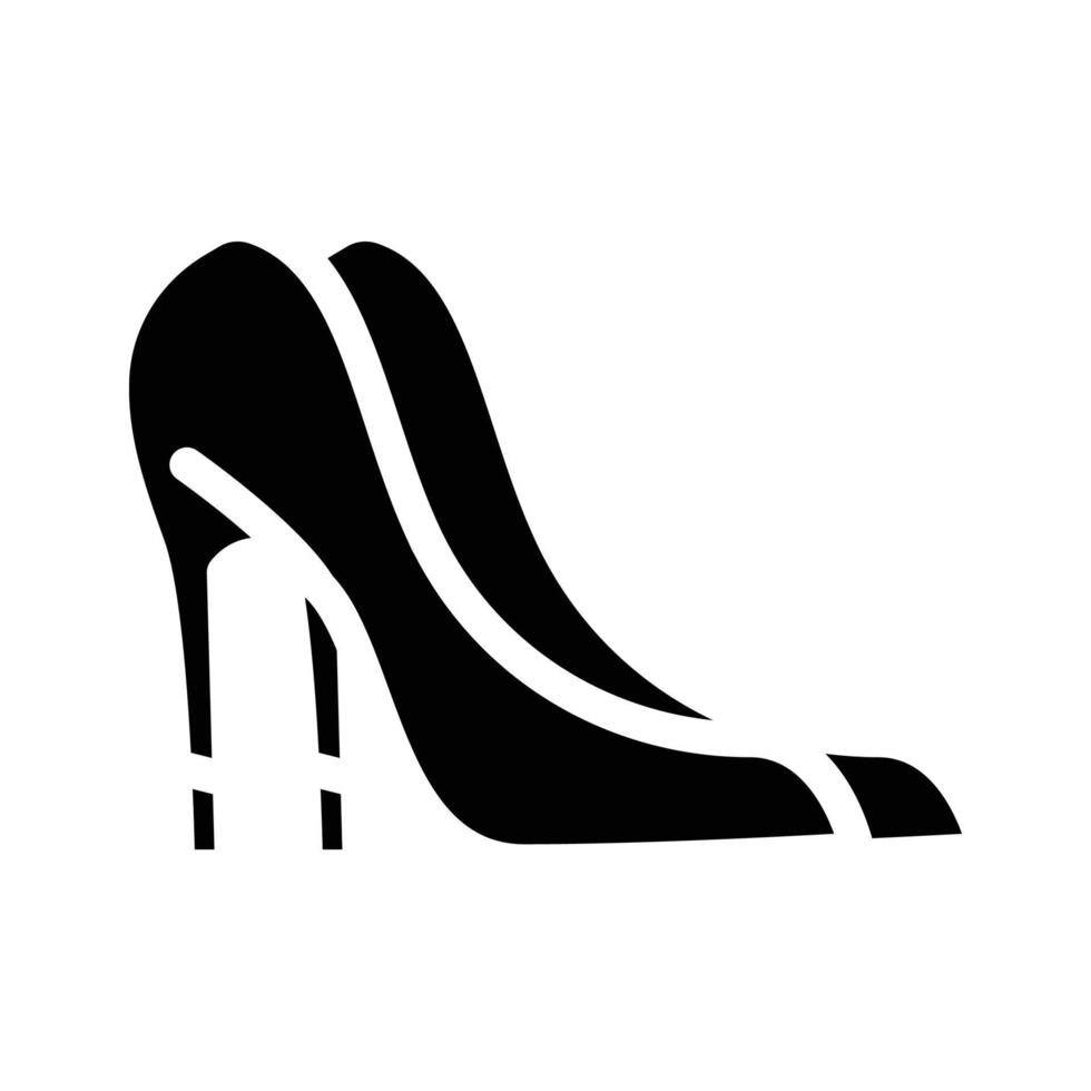 shoes for bride glyph icon vector illustration