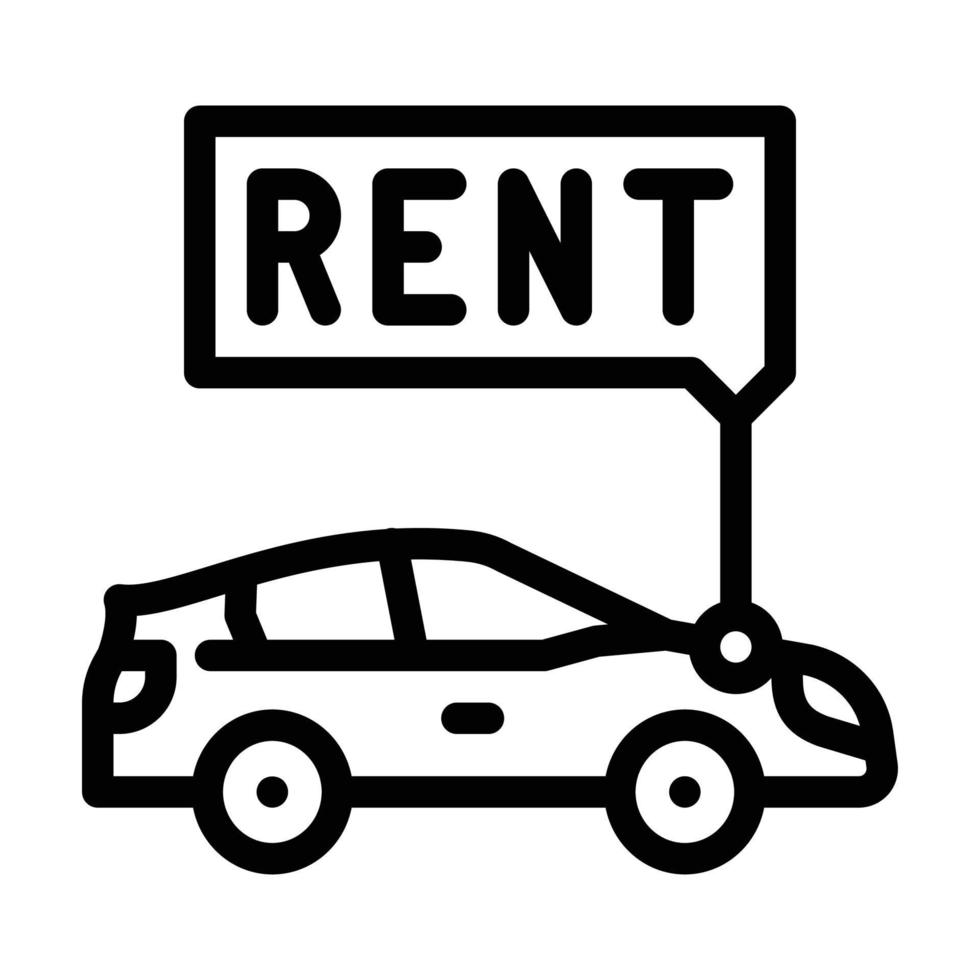 car rental line icon vector illustration