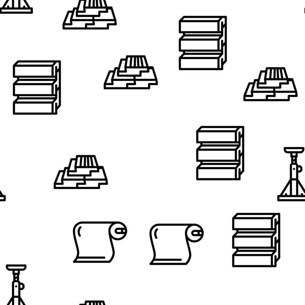 Building Materials And Supplies Vector Seamless Pattern