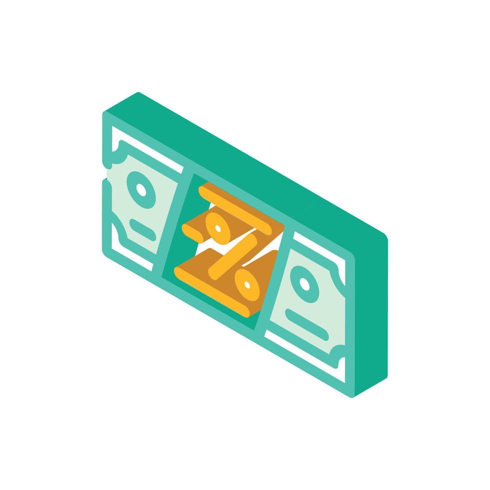 money discount isometric icon vector illustration