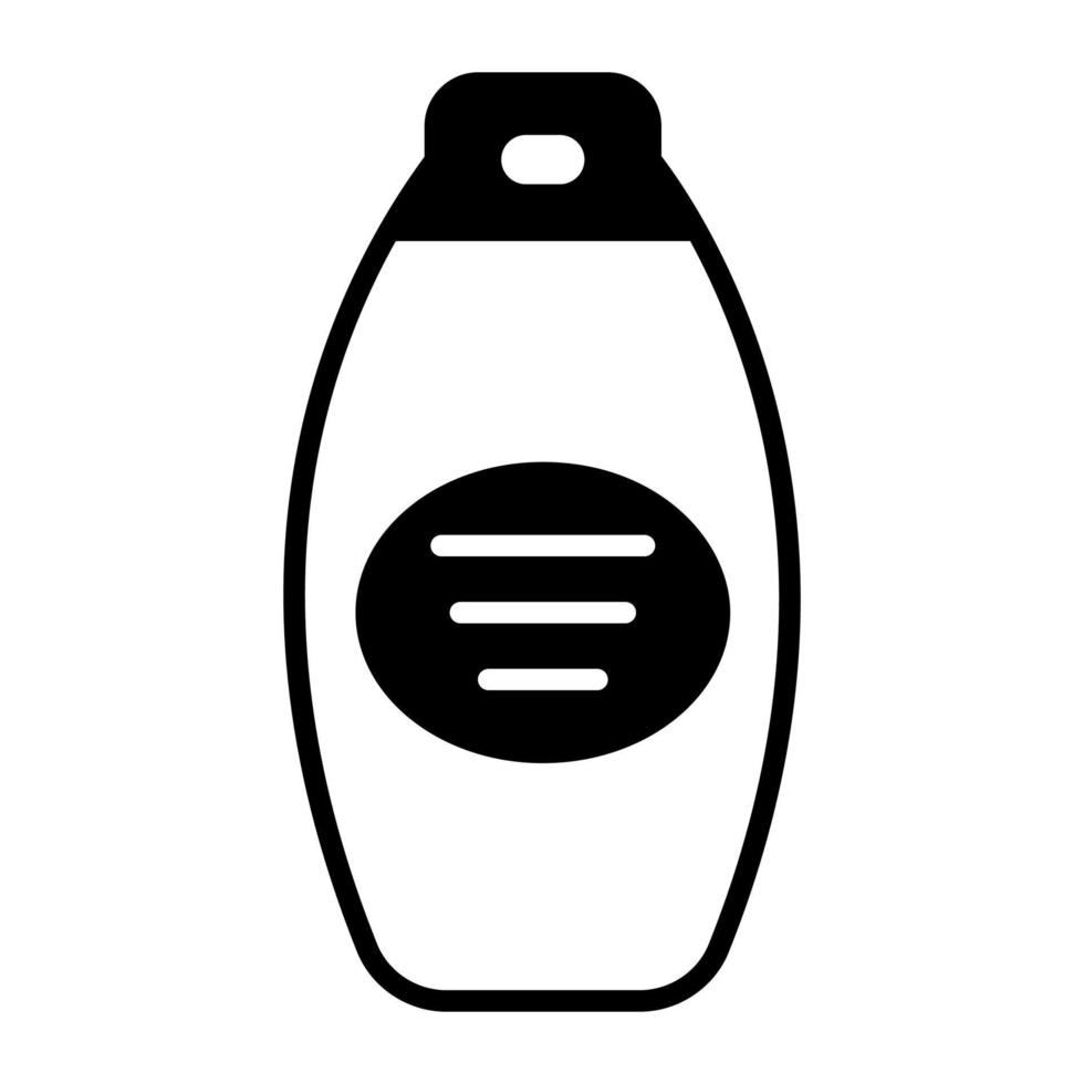 Well designed Shampoo bottle vector icon in trendy style