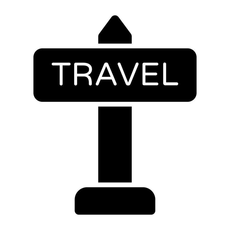 A road sign post for traveling, editable vector easy to download