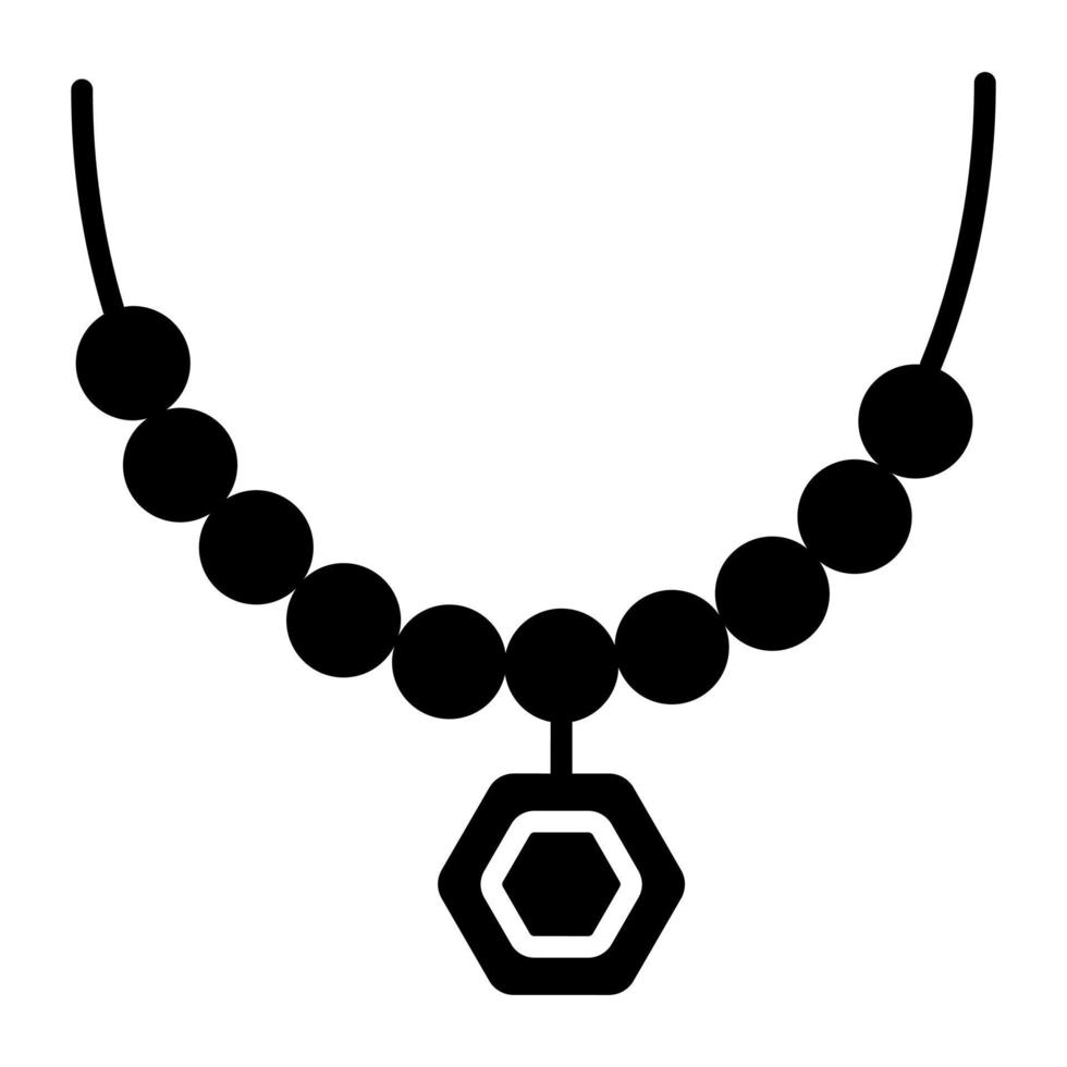 Necklace of beads vector design, a trendy design of chain