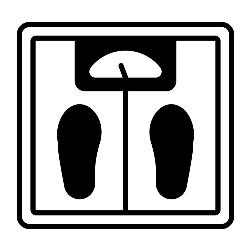 Beautiful icon of weight scale, weight machine vector design