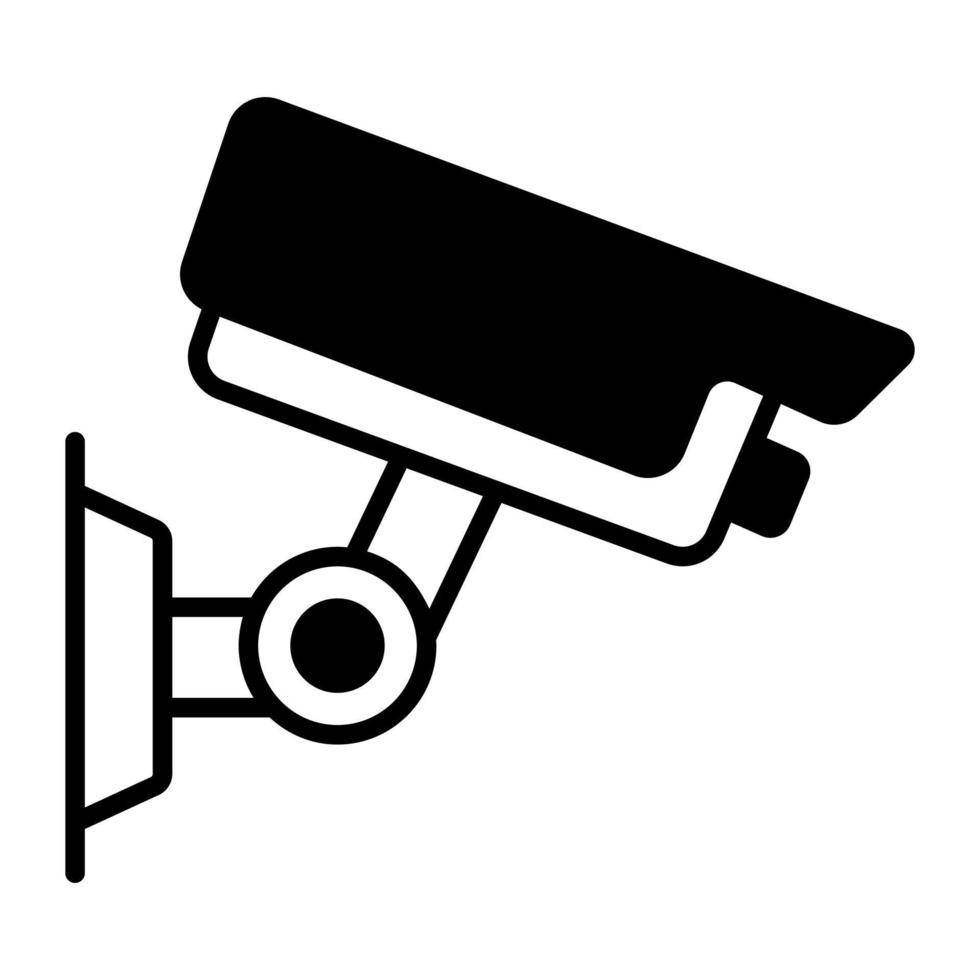 icono de vigilancia de cámara cctv, vector de cámara de seguridad en estilo editable