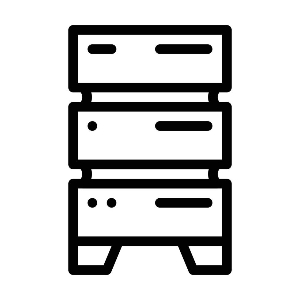 data center server for storage file line icon vector illustration