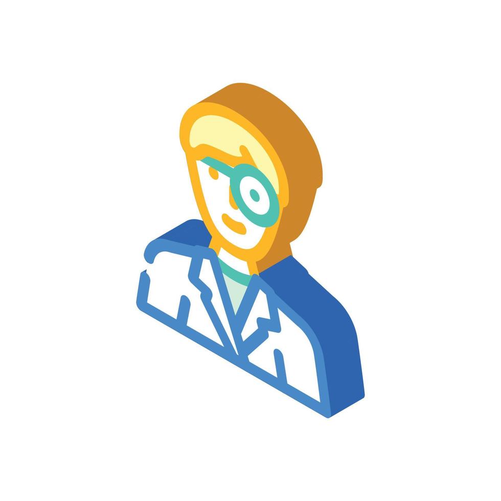 ent doctor isometric icon vector illustration