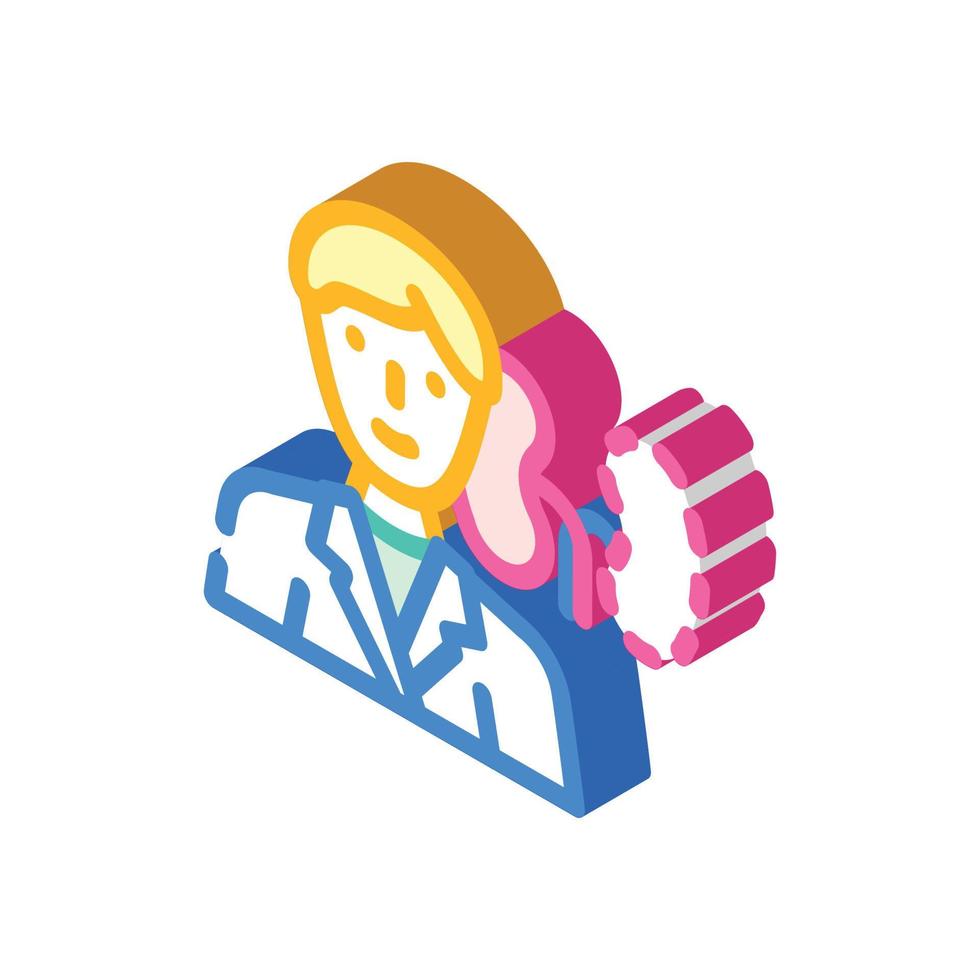 organ transplant doctor isometric icon vector illustration