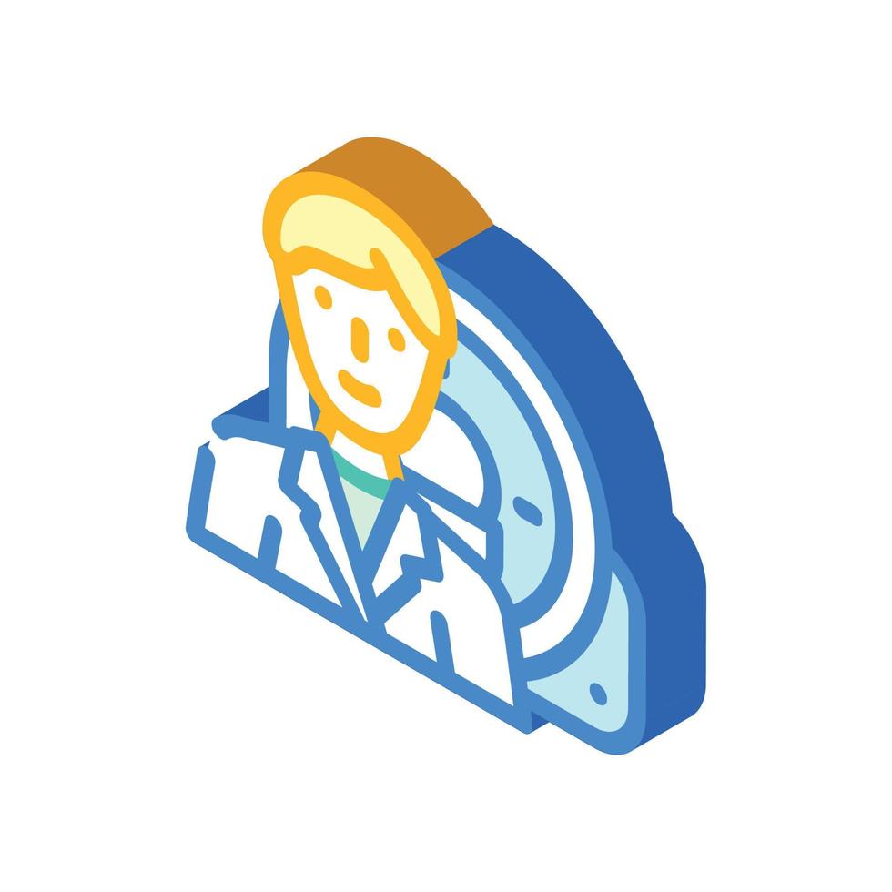 mri examination doctor isometric icon vector illustration