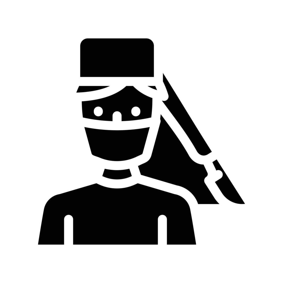 surgeon doctor glyph icon vector illustration