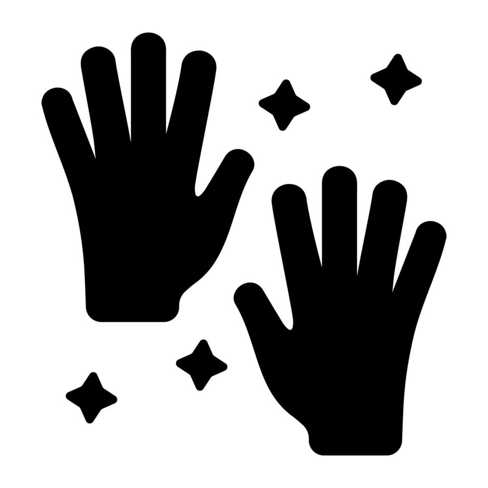 guantes de limpieza diseño vectorial aislado sobre fondo blanco vector