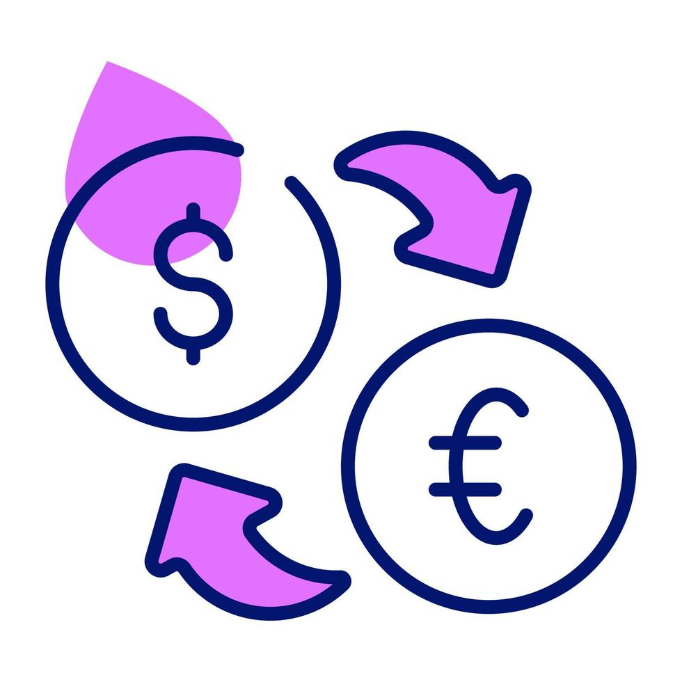 An amazing icon of money exchange for premium use vector