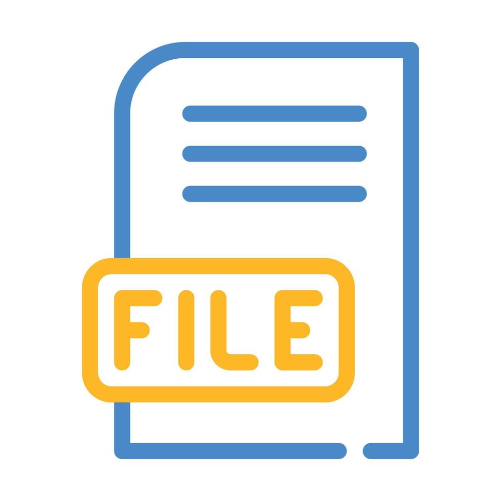 file digital document color icon vector illustration