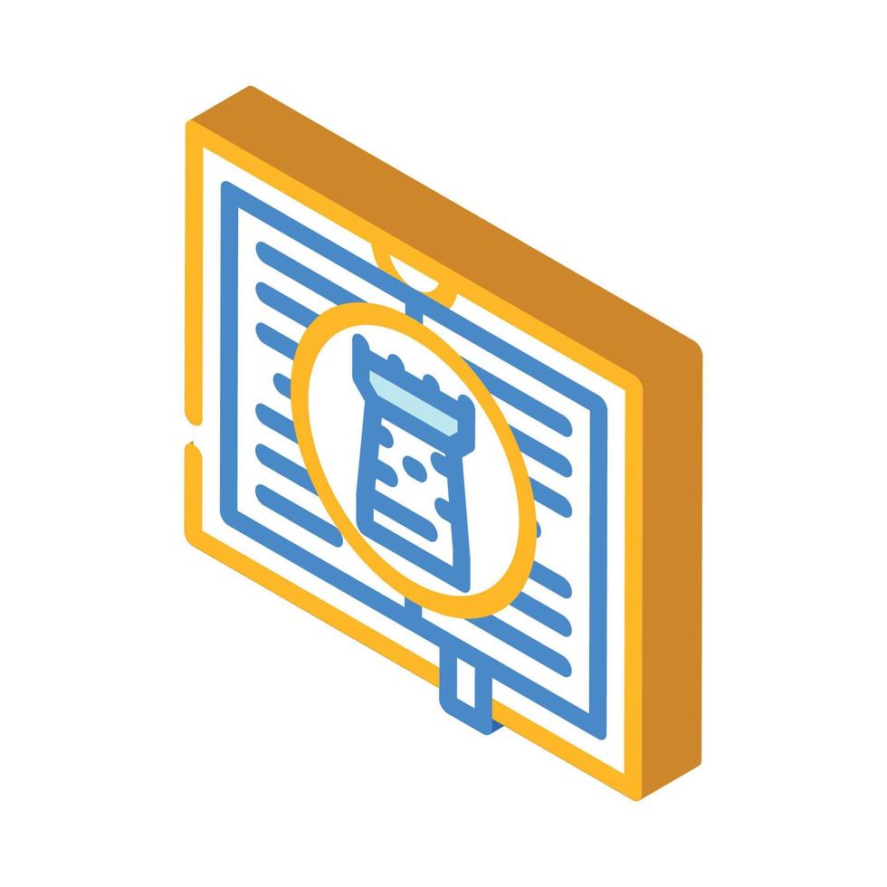 historical literature isometric icon vector illustration