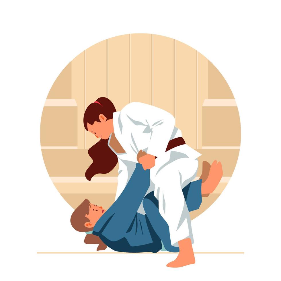 Jiu Jitsu Fighting Tournament vector