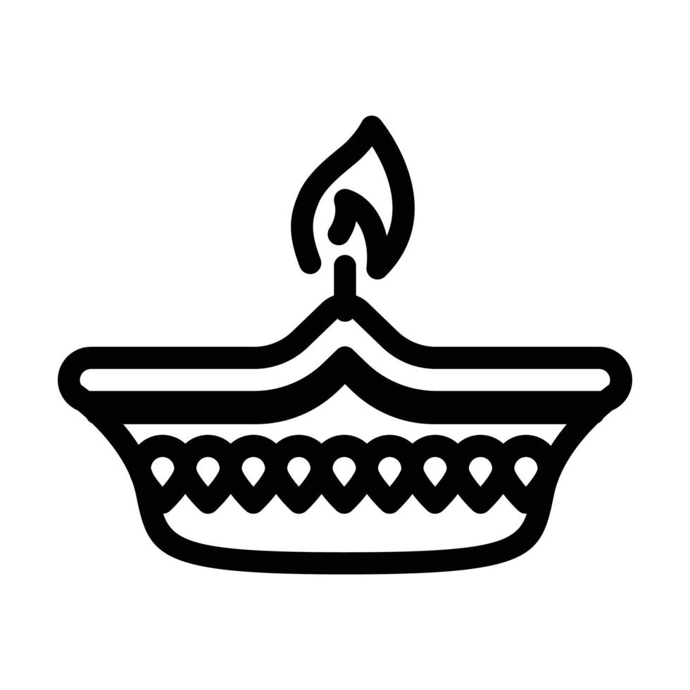 ilustración de vector de icono de línea de vacaciones de diwali