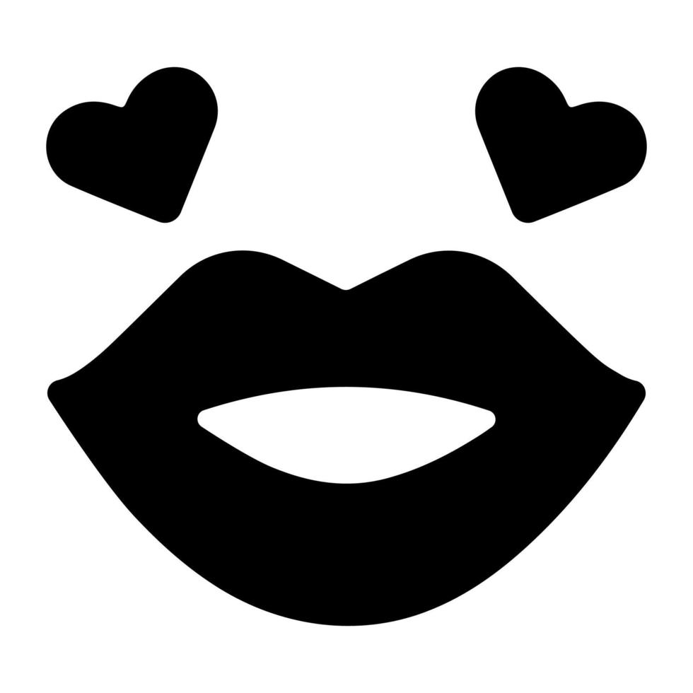 Beautiful glossy lips icon design, editable vector 17315088 Vector Art at Vecteezy