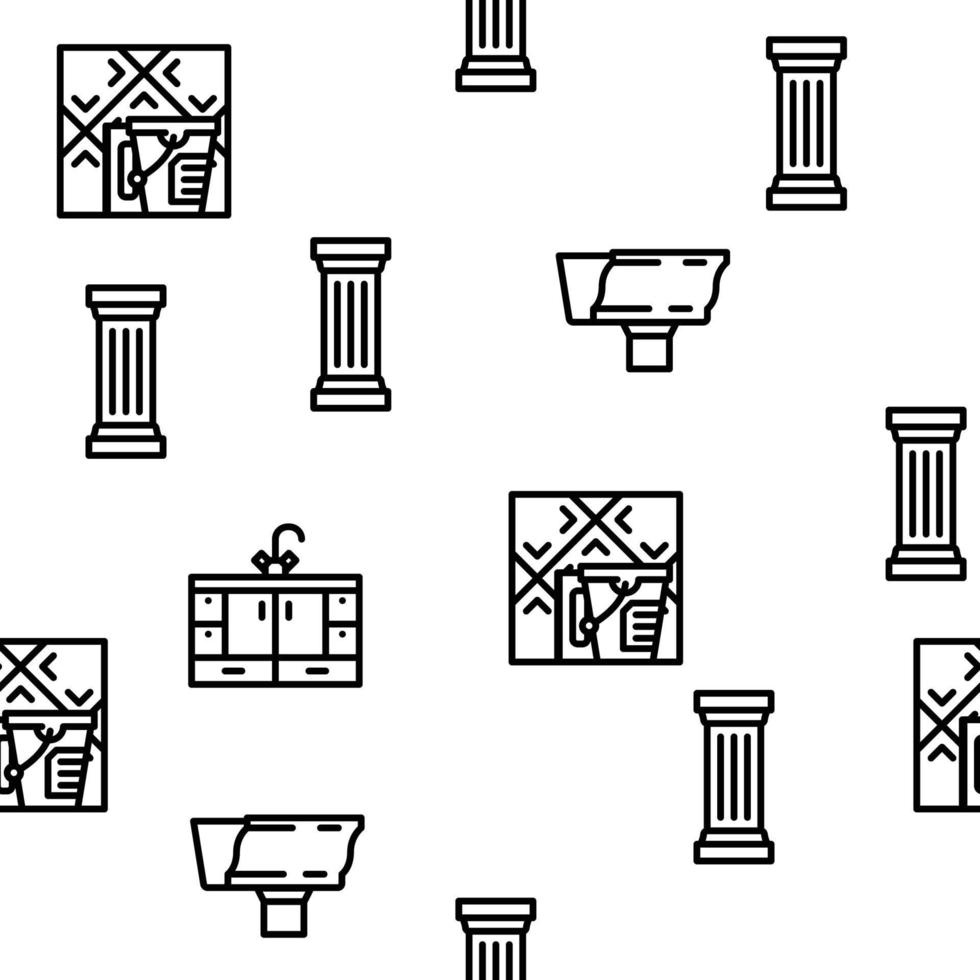 Building Materials And Supplies Vector Seamless Pattern