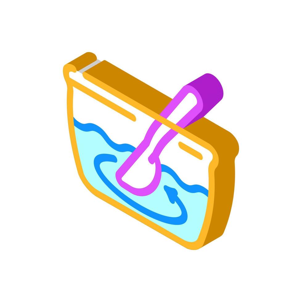 mixing ingredient of dumpling isometric icon vector illustration