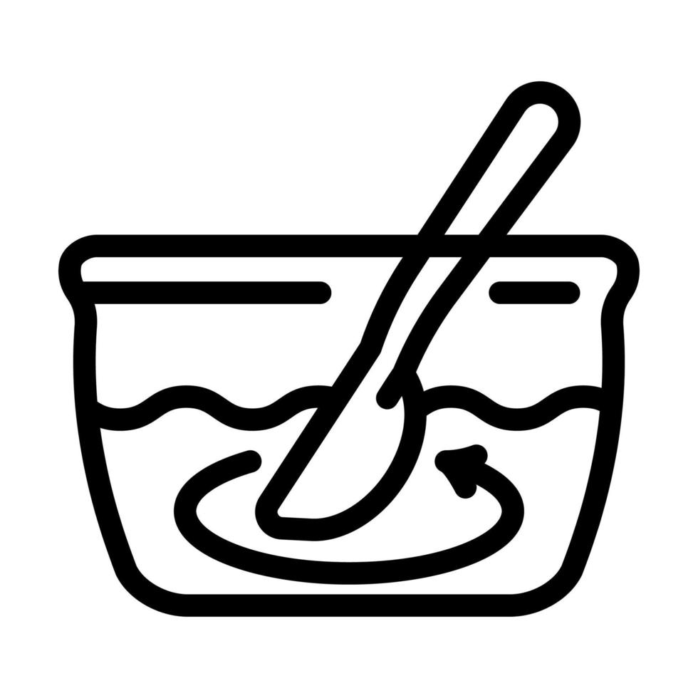 mixing ingredient of dumpling line icon vector illustration