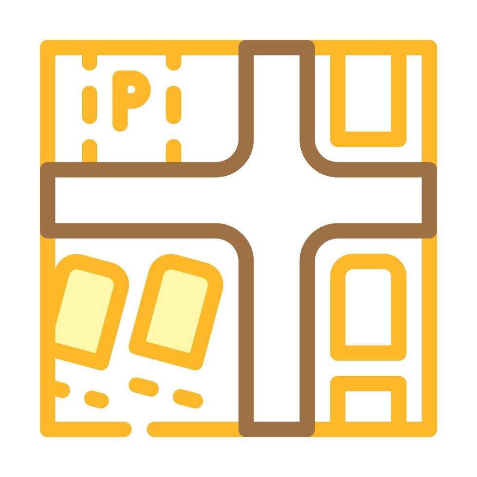 ilustración de vector de icono de color de estacionamiento de casa móvil