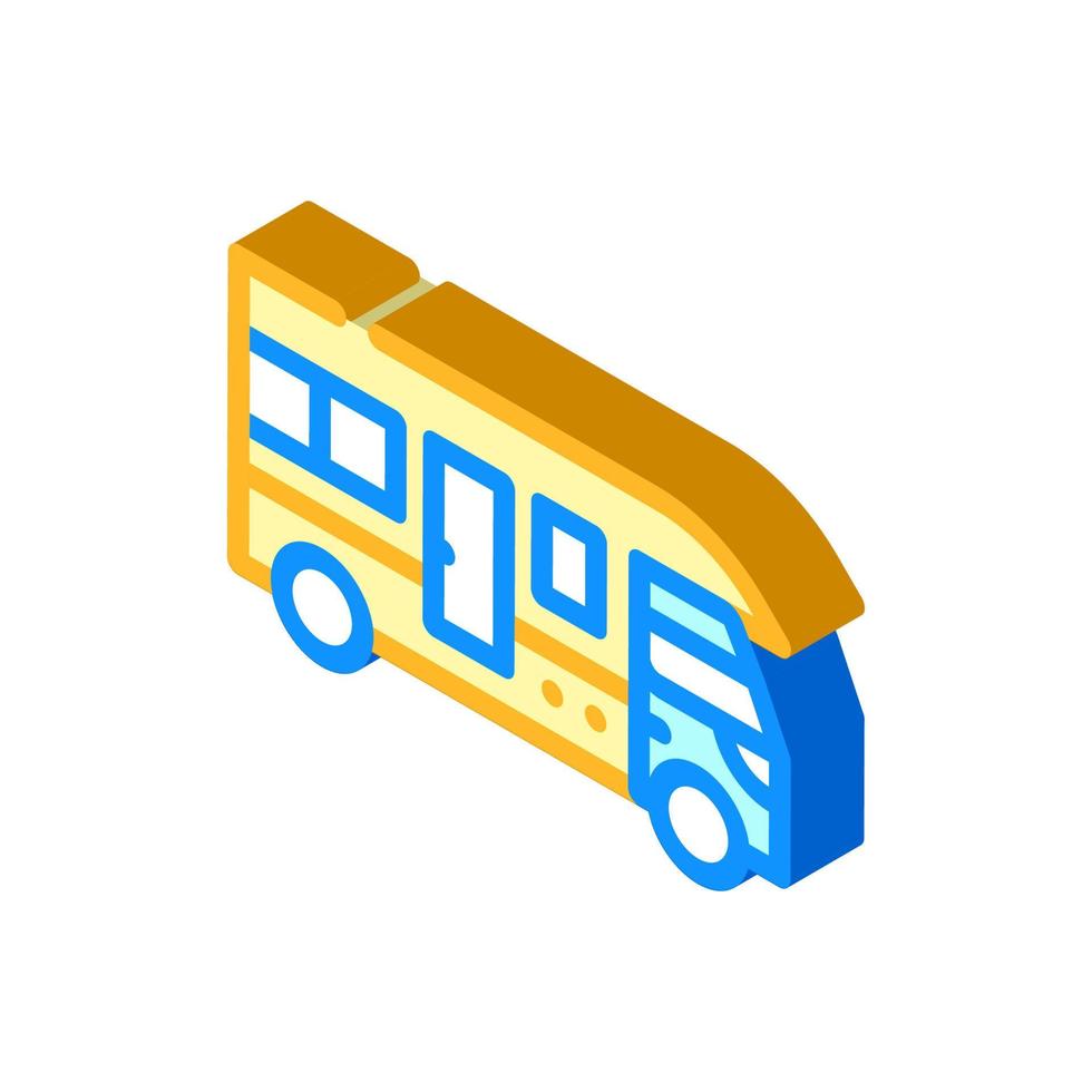 truck house on wheels isometric icon vector illustration