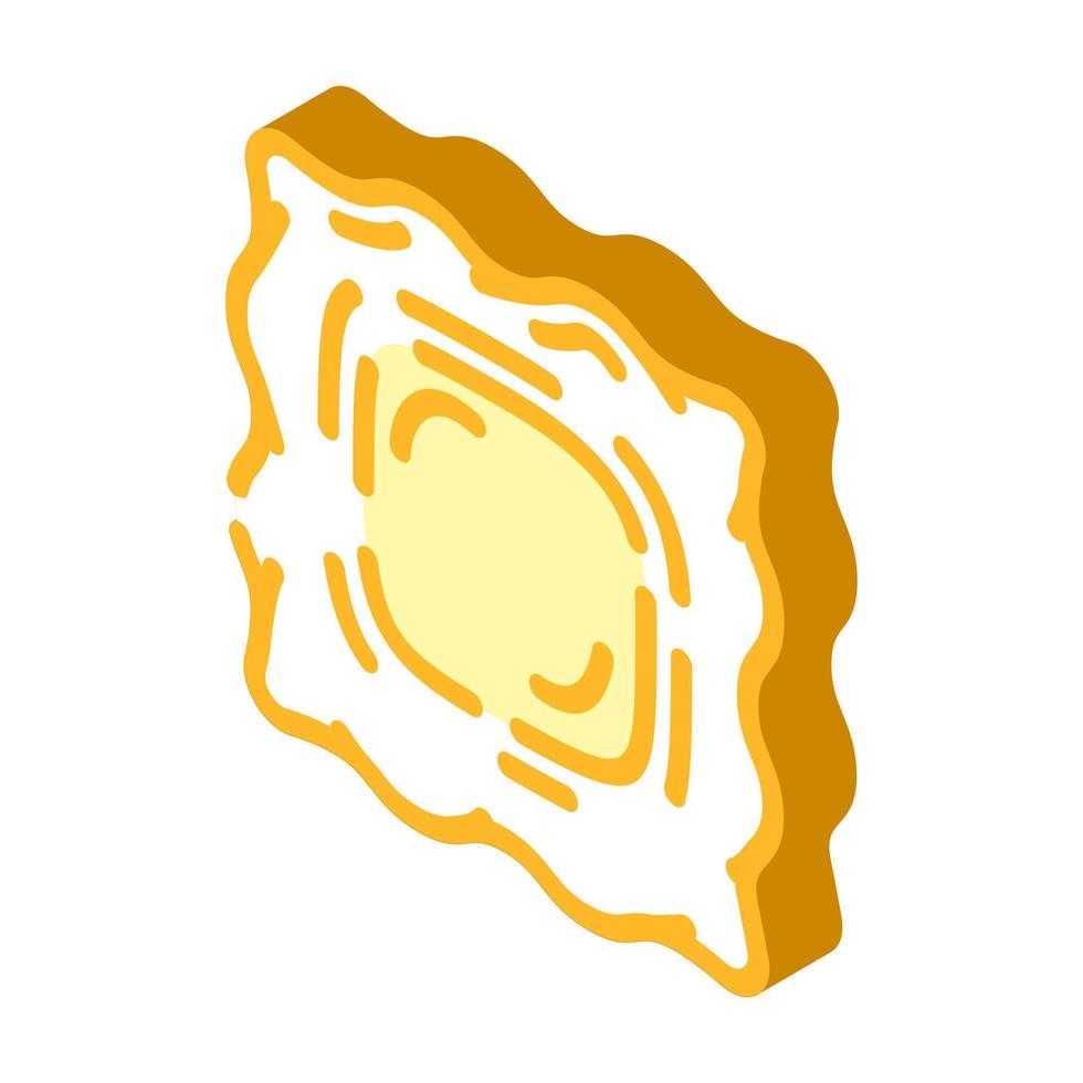 ilustración de vector de icono isométrico de comida de ravioli