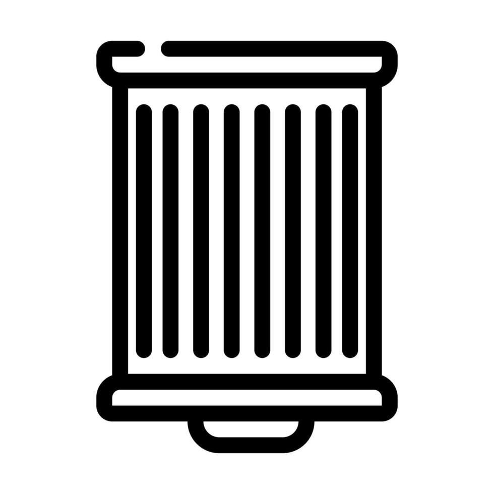 filtro de aire dispositivo de limpieza parte línea icono vector ilustración
