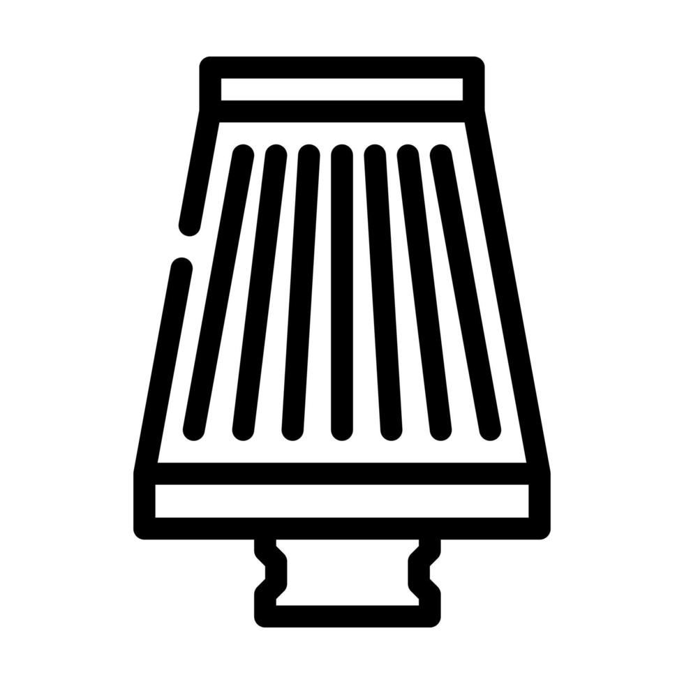 filtro filtro de aire accesorio línea icono vector ilustración