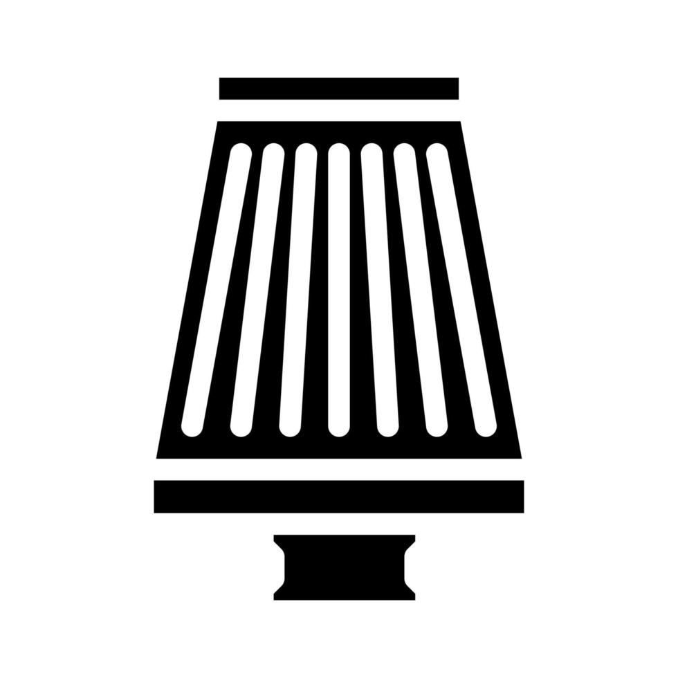 filtro filtro de aire accesorio glifo icono vector ilustración